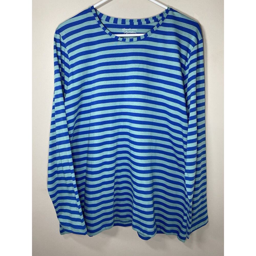 Gudrun Sjoden Blue Striped Long Sleeve Top
